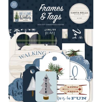 Carta Bella Welcome Winter Die Cuts - Frames & Tags